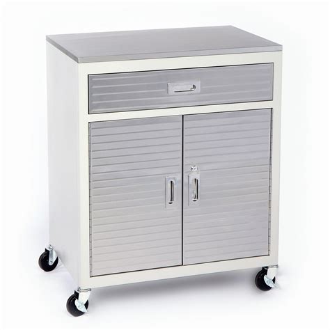 seville classics ultrahd one drawer cabinet stainless steel top|seville classics garage cabinet organizer.